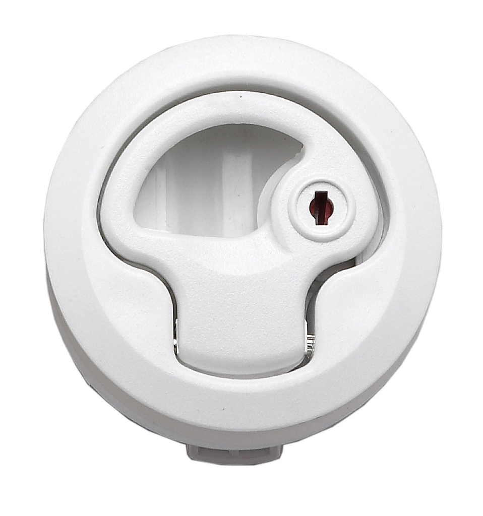 43002WH Plastic Flush Pull Latch 60mmx3 With Lock