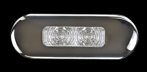 [PS2844] 00159-SSBU Flush Mount LED Lamp, SS Cover R1 0.7 Watt only "Blue"