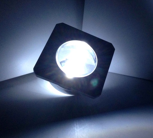 [PS2858] 00185-WH LED Mini Courtesy Light, Cool White Brass Chrome Plated, Square