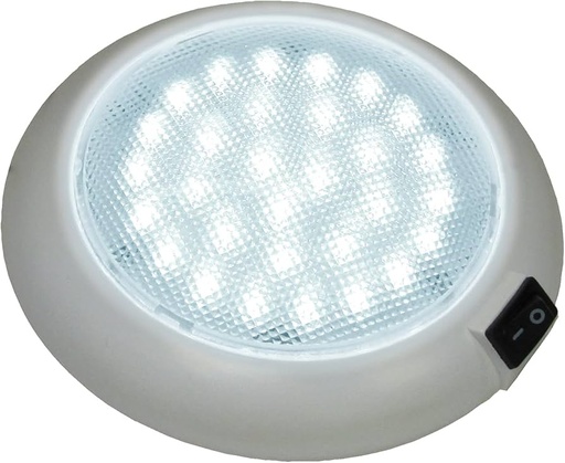 [PS2860] 00511-WH LED Dome Light, W/Switch, Cool White W/20X White LED 1.3W/12VDC-24VDC