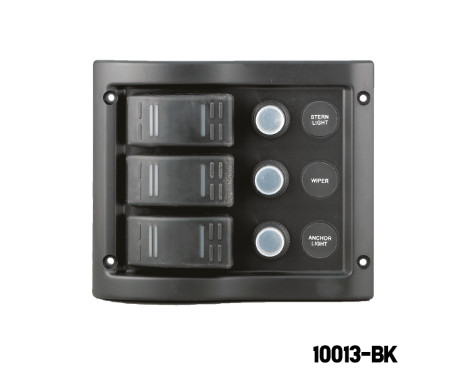 [PS2627] 10013BK 3 Gang Switch Panel with Labels